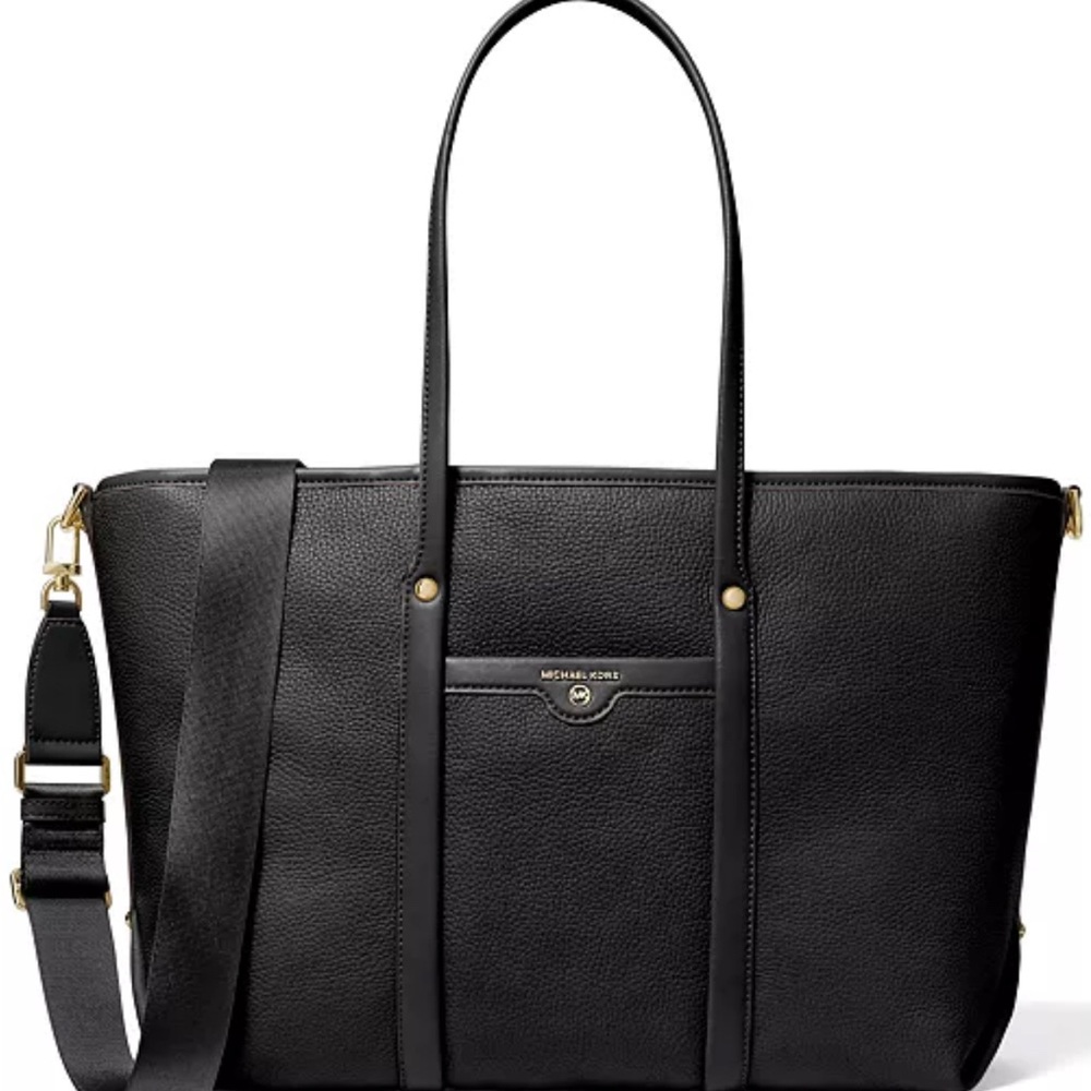 Michael Kors Black Pebbled Leather Tote